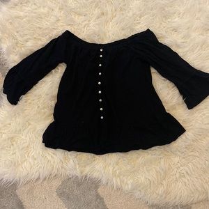 Abercrombie and Fitch black top size xs off the shoulder